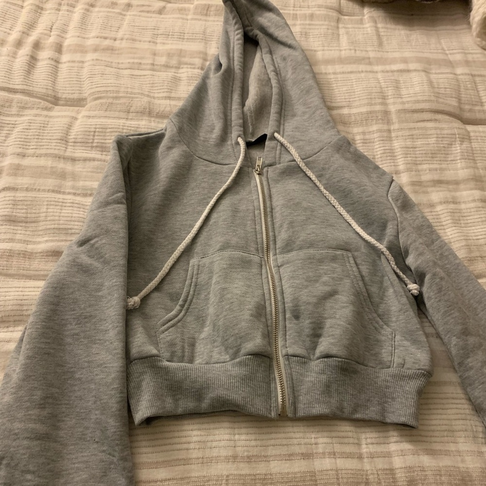 Shein crop zipper up